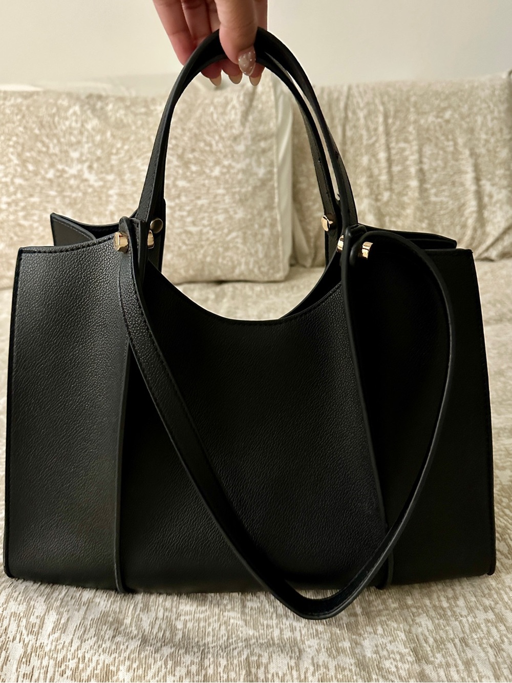 Faux Leather Tote Bag